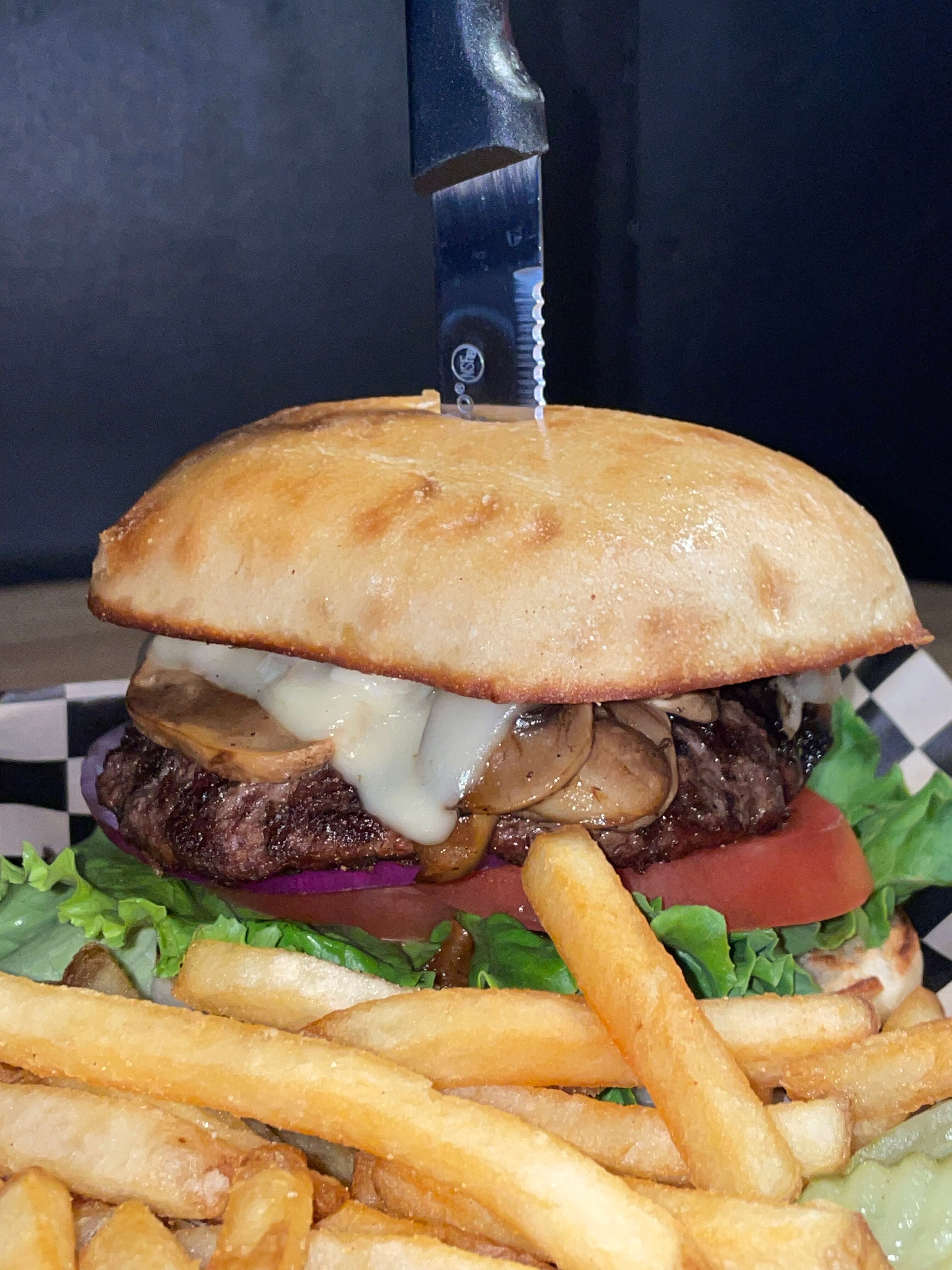 Mushroom Swiss Burger